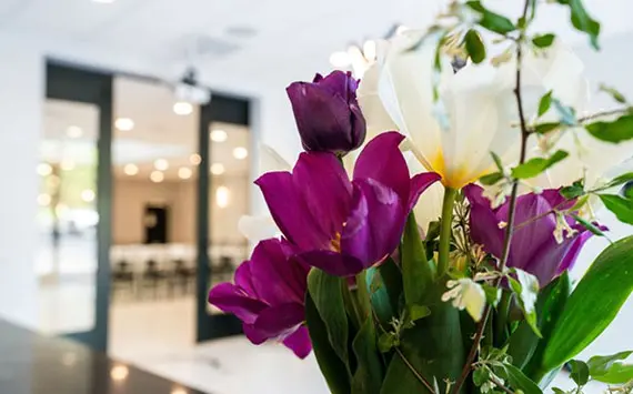 Fresh flowers venue decor