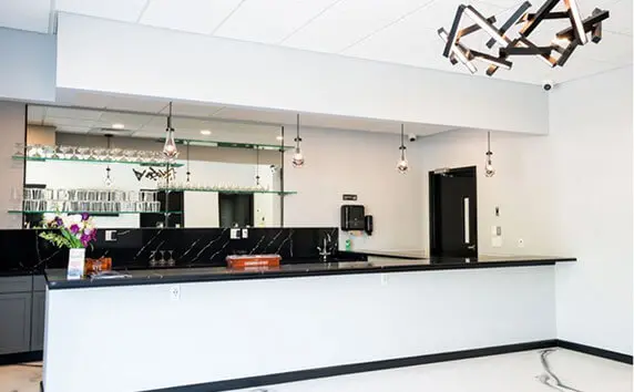 Modern catering bar area