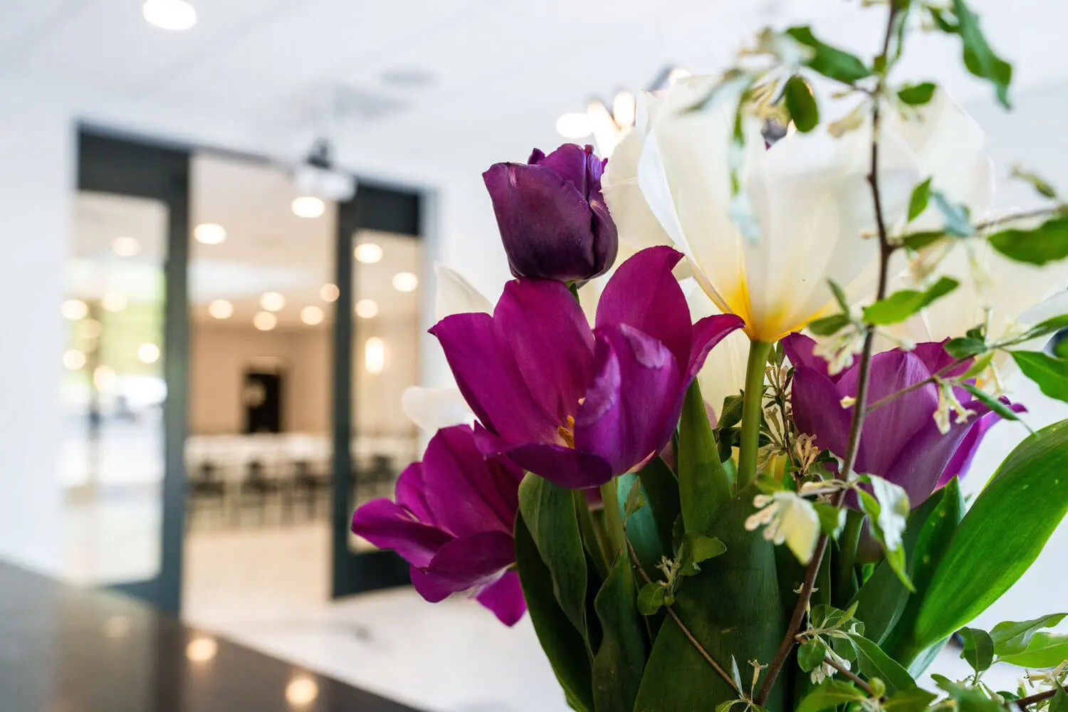 Fresh flowers venue decor