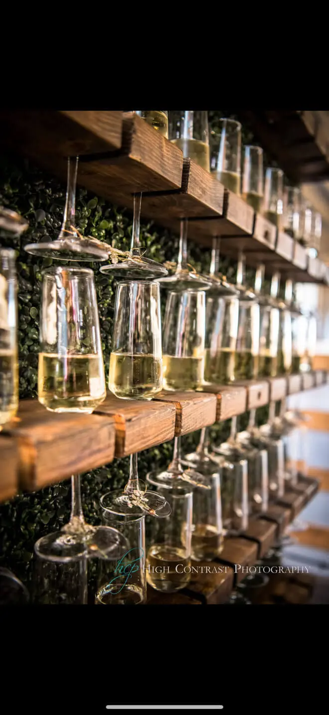 Champagne wall display