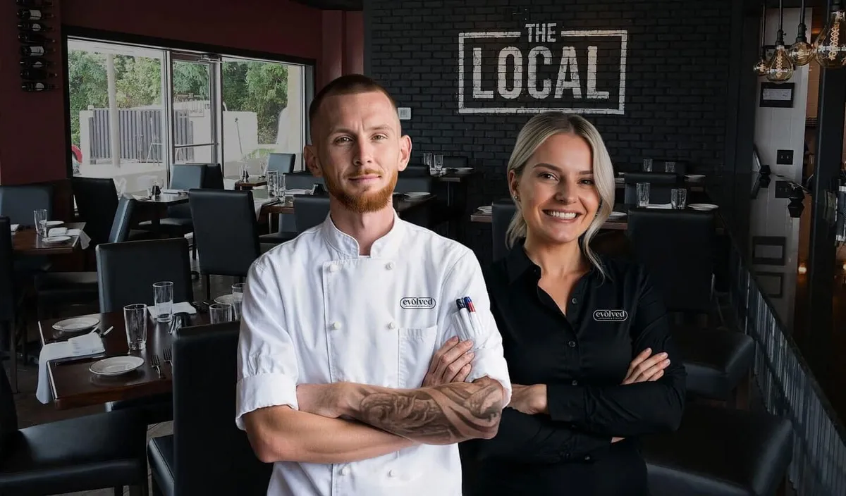 Chef Zack Trabbold and team at Evolved Catering Baltimore preparing drop-off orders