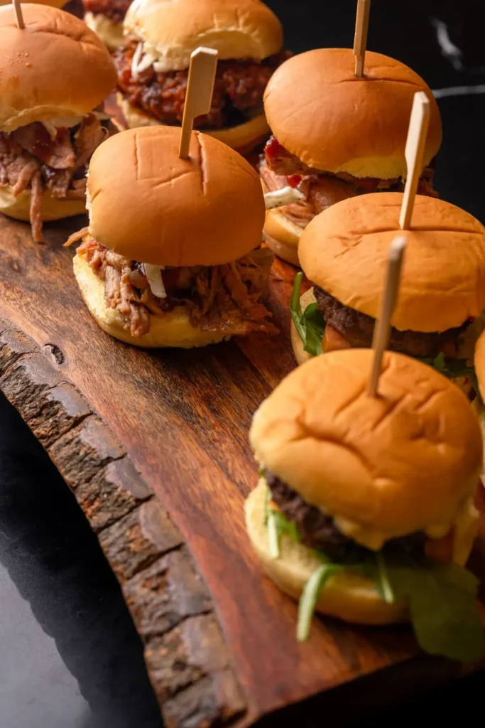 Slider board from a full-service catering package in Baltimore